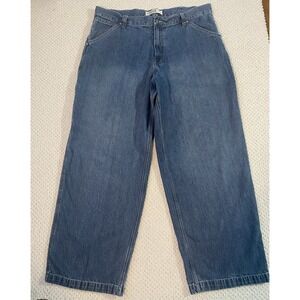 Route 66 Men's Blue Jeans Size 42x32.  EUC. Carpenter Pants.  100% denim/cotton